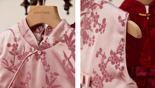 新年童裝 梅傳春禧唐裝背心 90-150cm 女童款 新年中式華服唐裝 新春馬年 2026年 AAA