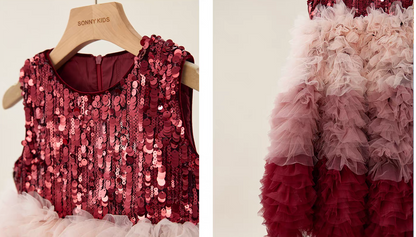 新年童裝 新年閃亮亮背心紗裙 90-150cm 女童款 新年中式華服唐裝 新春馬年 2026年 AAA