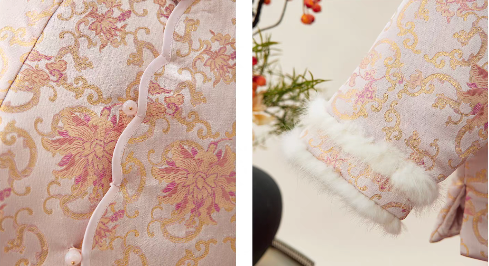 新年童裝 枝纏蓮禧唐裝外套/旗袍裙 90-150cm 女童款 新年中式華服唐裝 新春馬年 2026年 AAA