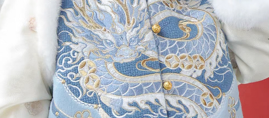 新年童裝 滄海游龍兩件套裝 100-150cm 男童款 新年中式華服唐裝 新春馬年 2026年