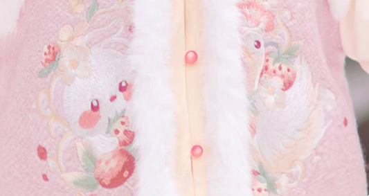 新年童裝 可愛幸福兔兔兩件套裝 100-160cm 女童款 新年中式華服唐裝 新春馬年 2026年