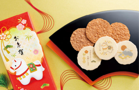 日本直送 桂新堂 新春馬年蝦片 9/18袋 聖誕快樂特輯 新年行運發財特輯 Christmas Happy New Year 馬年 限定手信