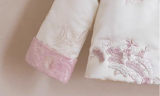 新年童裝 溫婉拜年風提花夾棉兩件套裝 110-170cm 女童款 新年中式華服唐裝 新春馬年 2026年 AAA