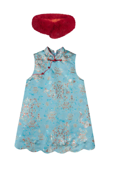 新年童裝 福瀾鯉章唐裝外套/背心旗袍裙 90-150cm 男童款/女童款 新年中式華服唐裝 新春馬年 2026年 AAA