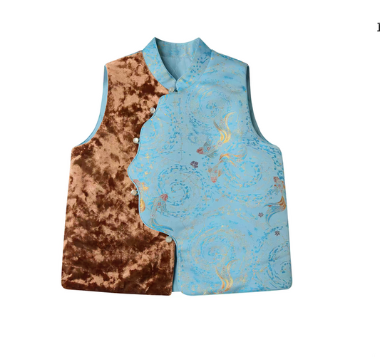 新年童裝 紋影鎏裳/星河鯉夢背心 90-150cm 男童款/女童款 新年中式華服唐裝 新春馬年 2026年 AAA