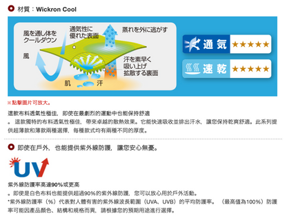 日本童裝 mont-bell 防UV 速乾系列 透氣 運動外套 140-160cm 夏季 OUTERWEAR