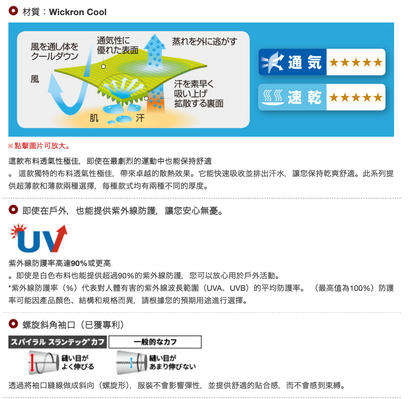 日本童裝 mont-bell 防UV 速乾系列 透氣 運動外套 140-160cm 夏季 OUTERWEAR