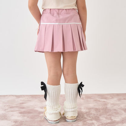 日本童裝 Ly# mine 百摺短裙 100-150cm 女童款 冬季 SKIRTS 聖誕紅/新年紅