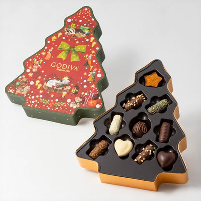 日本直送 Godiva 朱古力聖誕樹禮盒 10個 聖誕快樂特輯 新年行運發財特輯 Christmas Happy New Year 馬年 限定手信