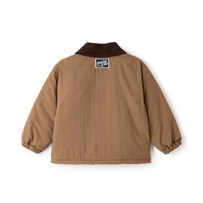 日本童裝 b・R# 燈芯絨領絎縫夾棉外套 100-140cm 男童款 冬季 (適合香港平均溫度、寒冷天氣、溫度低天氣）OUTERWEAR 【日本預售：2026年9月中旬】