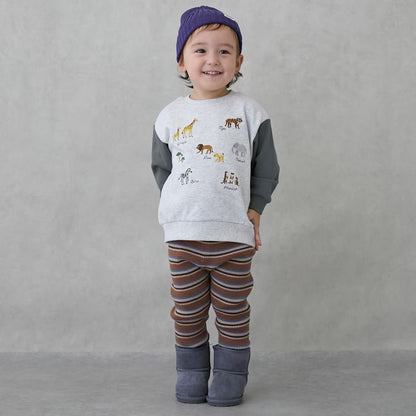 日本童裝 pe#main 動物刺繡衛衣 80-120cm 男童款 冬季 TOPS