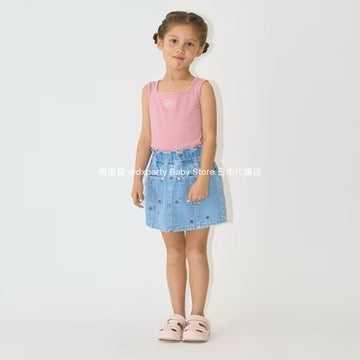 Japanese children's clothing Ly# mine square neck vest 100-150cm girls summer TOPS 