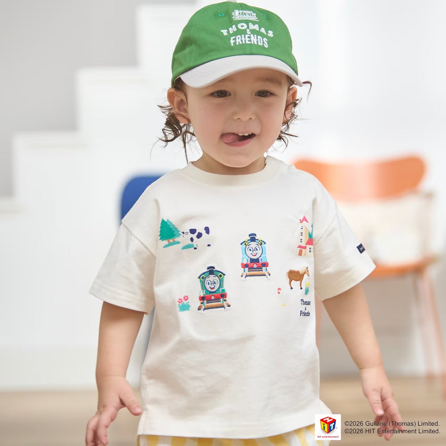 日本童裝 pe#main x Thomas 刺繡圖案上衣 80-130cm 男童款/女童款 夏季 TOPS