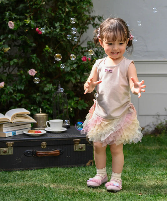 Japanese children's clothing panpantutu vest patchwork yarn tutu dress 80-140cm girls summer dresses