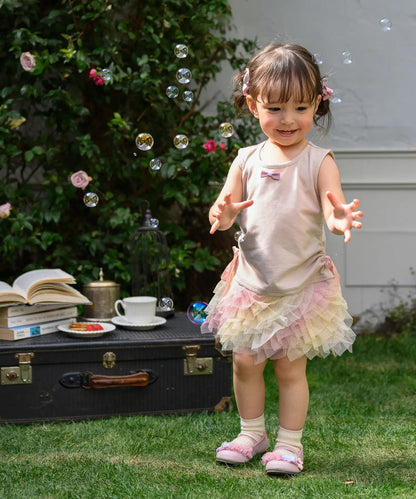 Japanese children's clothing panpantutu vest patchwork yarn tutu dress 80-140cm girls summer dresses 