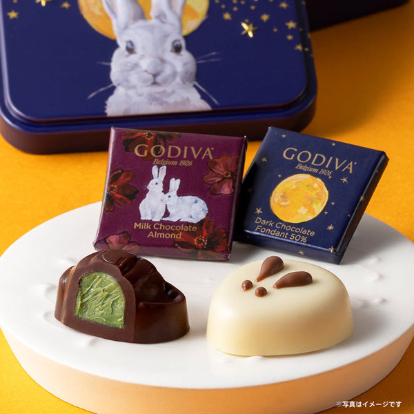 ‼️3/9晚上12點截單‼️日本直送 Godiva 月兔賞月朱古力限定小鐵盒 4粒入 限定手信 中秋節滿月限定