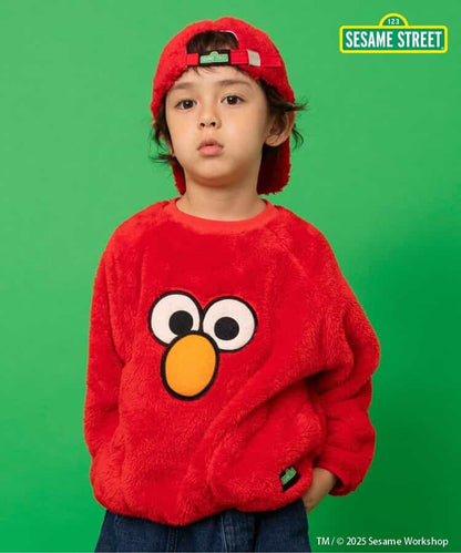 日本童裝 BREEZE x Sesame Street 毛毛上衣 80-140cm 男童款/女童款 冬季 TOPS