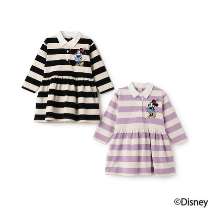 日本童裝 pe#main x Disney 間條連身裙 80-130cm 女童款 秋季 DRESSES
