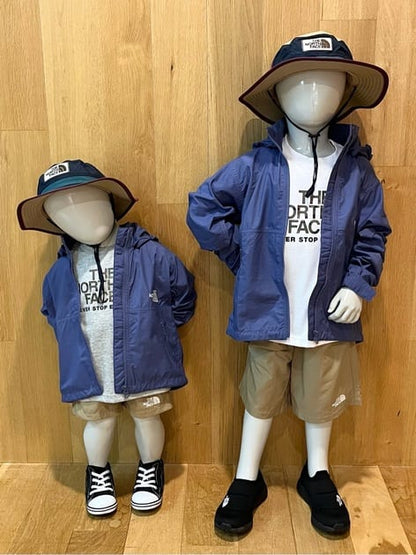Japanese children's clothing TNF UV protection camouflage logo top 130-160cm boys/girls summer TOPS 