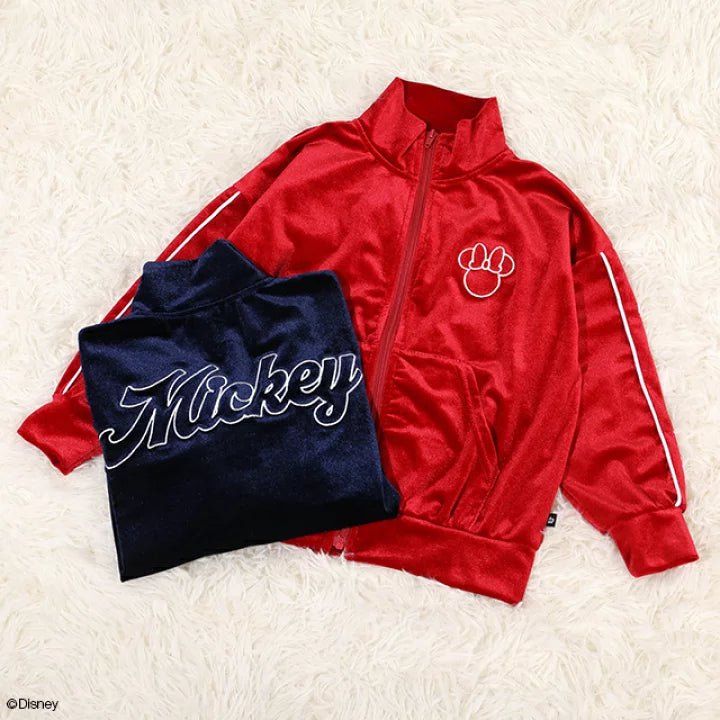 日本童裝 BDL x Disney 絲絨運動外套 80-140cm 男童款/女童款 秋季 OUTERWEAR 聖誕紅/新年紅