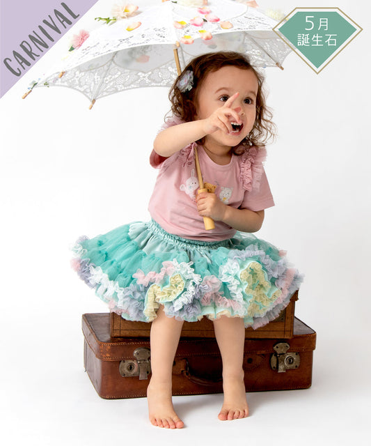 Japanese children's clothing panpantutu Emerald tutu skirt 70-135cm girls' newborn baby summer SKIRTS 