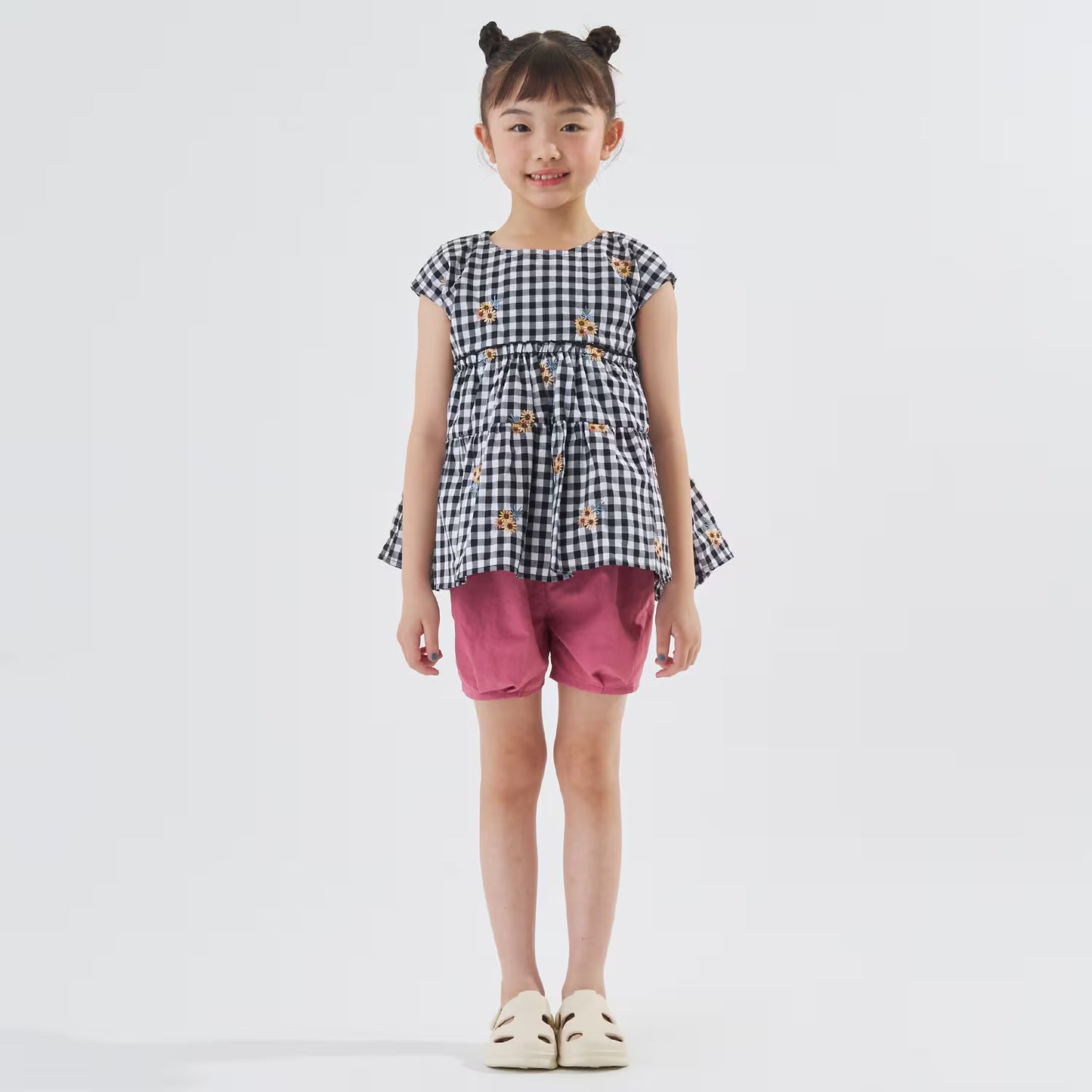 Japanese children's clothing Ly# mine tank top and shorts set 100-150cm girls summer TOPS PANTS 