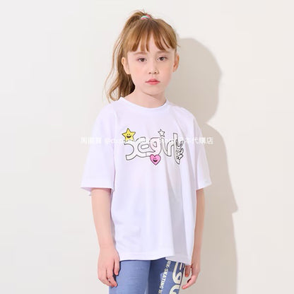 Japanese children's clothing X-girl Stages contact cool water absorption quick dry color changing print top 80-140cm girls summer TOPS 