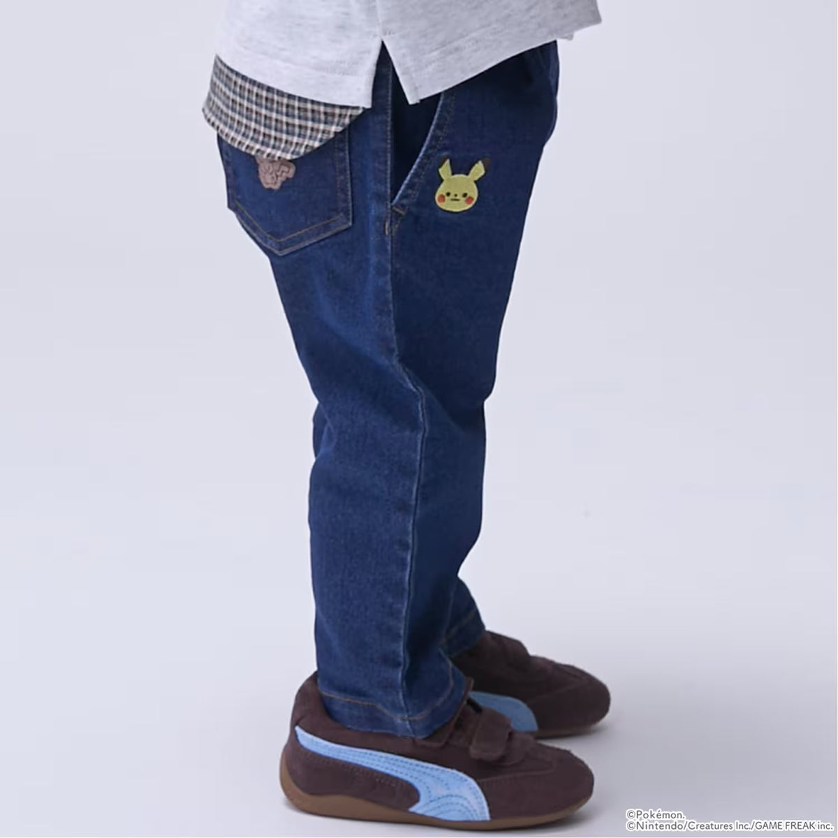 日本童裝 pe#main x【monpoke】編織休閒長褲 80-120cm 男童款/女童款 秋季 PANTS