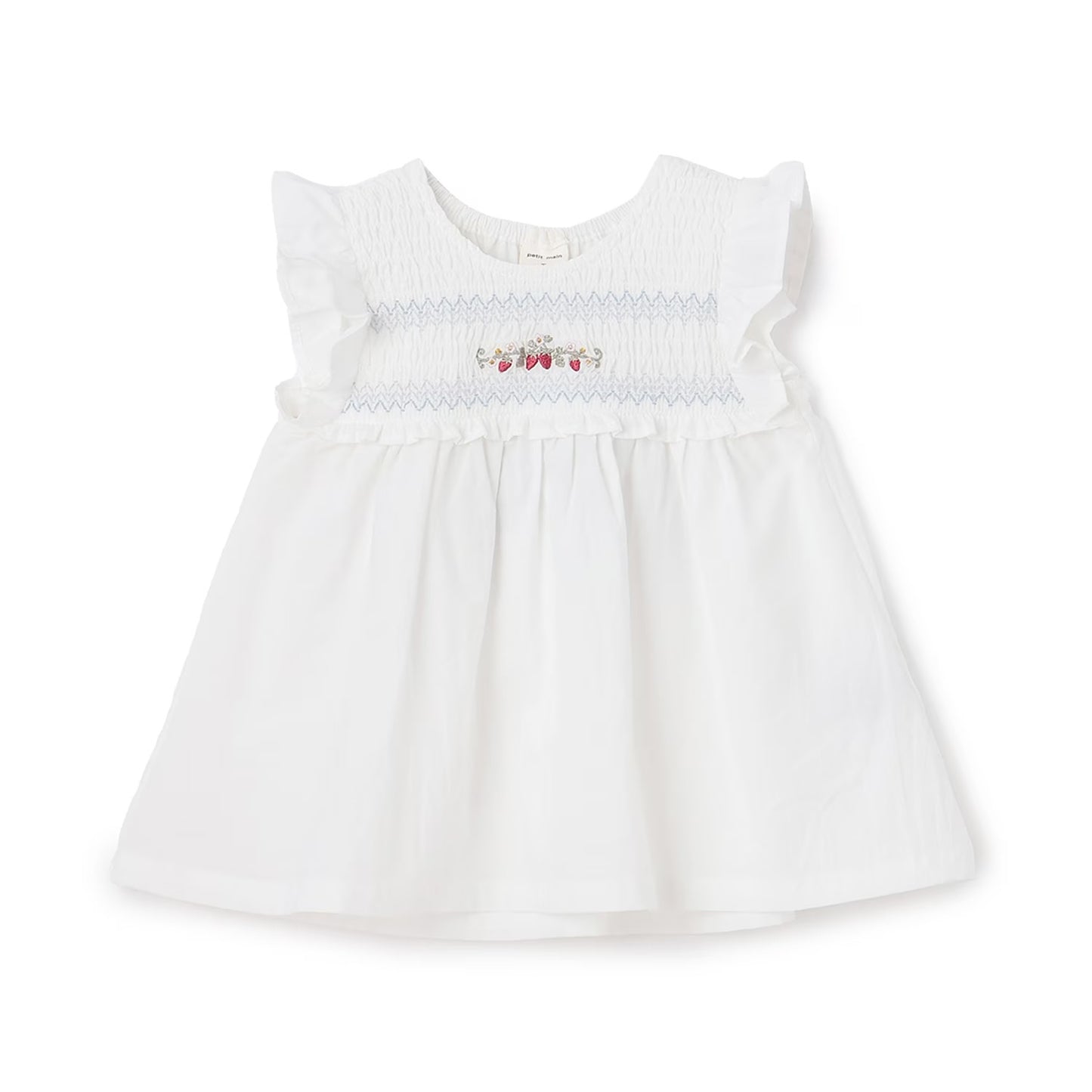 日本童裝 pe#main 士多啤梨刺繡上衣 80-130cm 女童款 夏季 TOPS