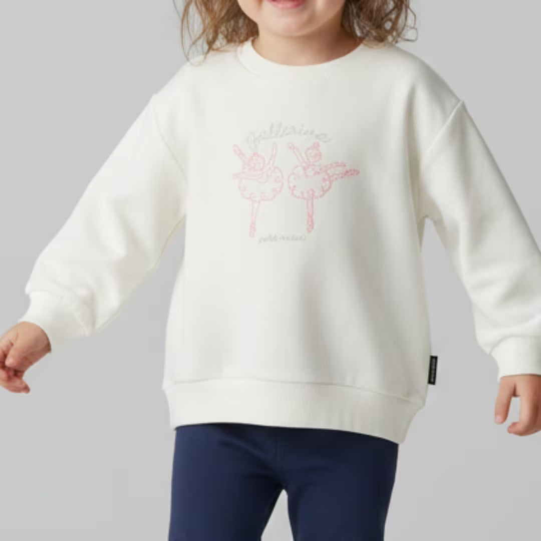 日本童裝 pe#main 印花衛衣 80-130cm 女童款 冬季 TOPS 聖誕紅/新年紅