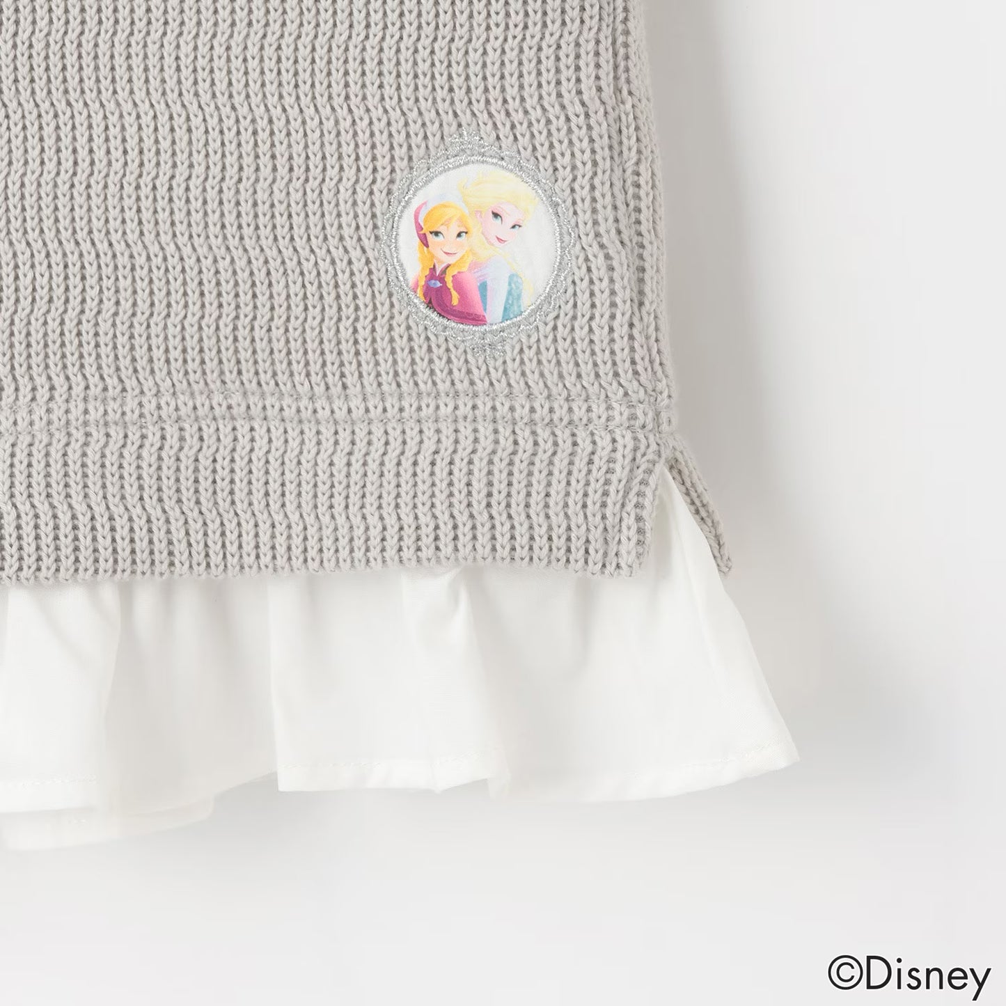 日本童裝 pe#main x Disney Frozen假兩件上衣 80-130cm 女童款 冬季 TOPS