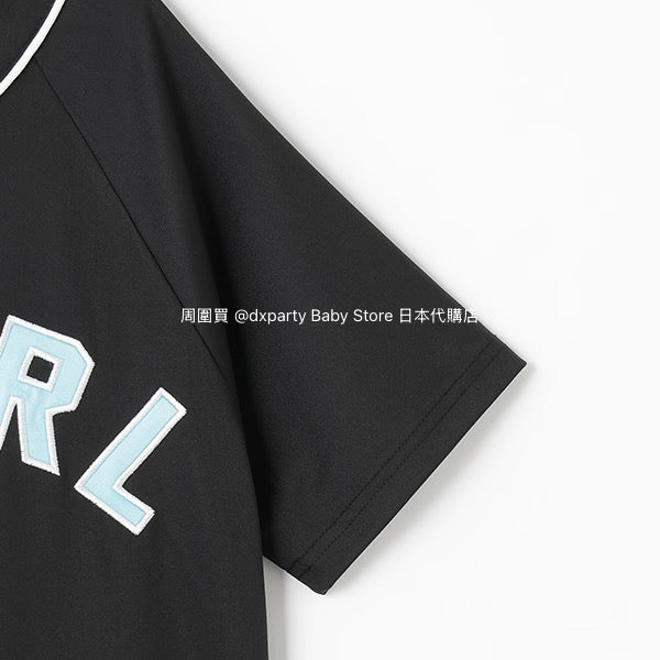 Japanese children's clothing X-girl Stages baseball style shirt 100-140cm girls summer TOPS 