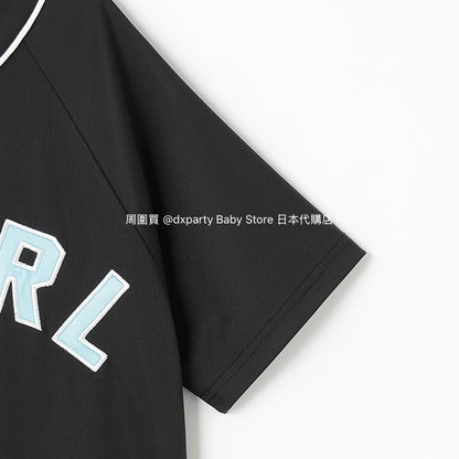 Japanese children's clothing X-girl Stages baseball style shirt 100-140cm girls summer TOPS 