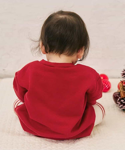 日本童裝 apres les cours 連衣 70-80cm 男童款/女童款 初生嬰兒 冬季 Jumpsuit Christmas 聖誕快樂特輯 聖誕服裝/飾物配件 聖誕紅/新年紅