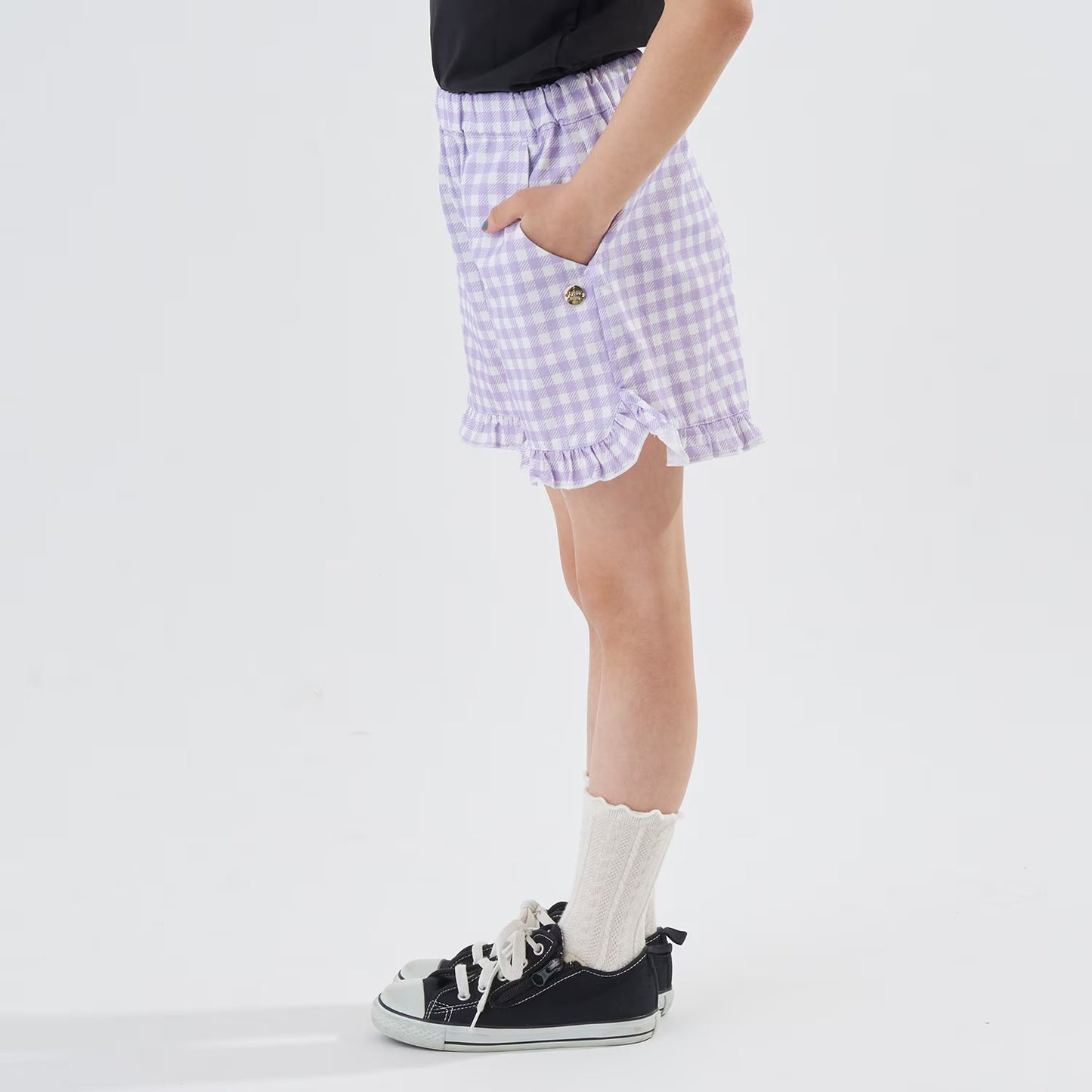Japanese children's clothing Ly# mine tank top and shorts set 100-150cm girls summer TOPS PANTS 