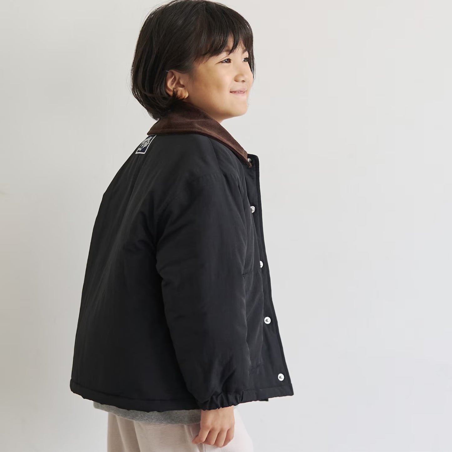 日本童裝 b・R# 燈芯絨領絎縫夾棉外套 100-140cm 男童款 冬季 (適合香港平均溫度、寒冷天氣、溫度低天氣）OUTERWEAR 【日本預售：2026年9月中旬】