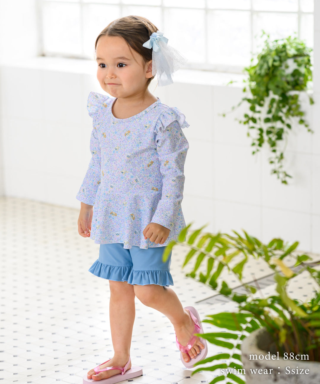 Japanese children's clothing panpantutu x Sanrio Cinnamoroll UV protection two-piece swimsuit set 95-130cm girls summer swimsuit special edition 