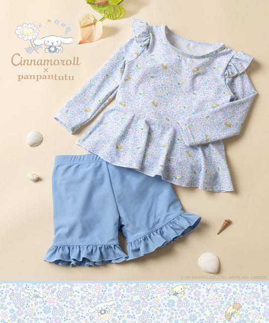 Japanese children's clothing panpantutu x Sanrio Cinnamoroll UV protection two-piece swimsuit set 95-130cm girls summer swimsuit special edition 