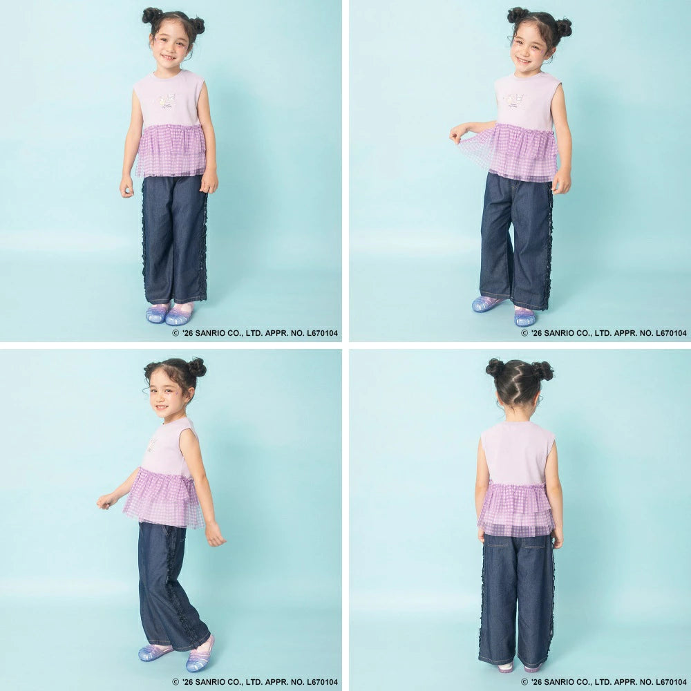 日本童裝 Branshes x Sanrio 荷葉邊層疊上衣 90-130cm 女童款 夏季 TOPS