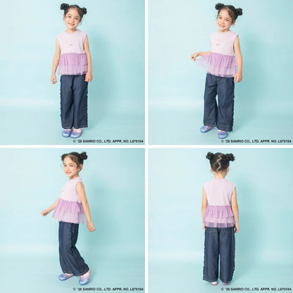 日本童裝 Branshes x Sanrio 荷葉邊層疊上衣 90-130cm 女童款 夏季 TOPS