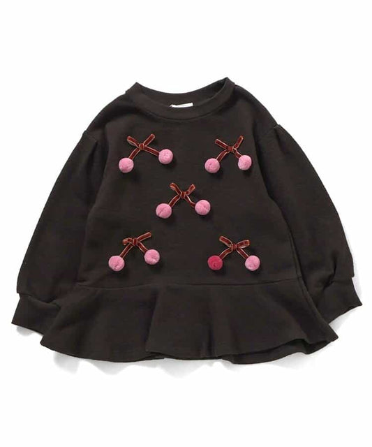 日本童裝 SERAPH 車厘子上衣 80-140cm 女童款 秋季 TOPS