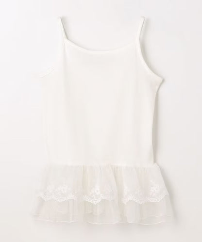 日本童裝 aF#a325 吸水速乾 蕾絲吊帶衫 110-160cm 女童款 夏季 TOPS
