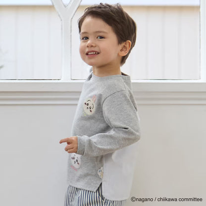 日本童裝 pe#main x Chiikawa 拼接上衣 80-130cm 男童款/女童款 夏季 TOPS