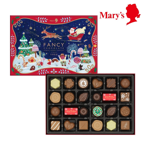 日本直送 Mary's 朱古力禮盒 24個入 Christmas聖誕季節限定禮盒 聖誕快樂特輯