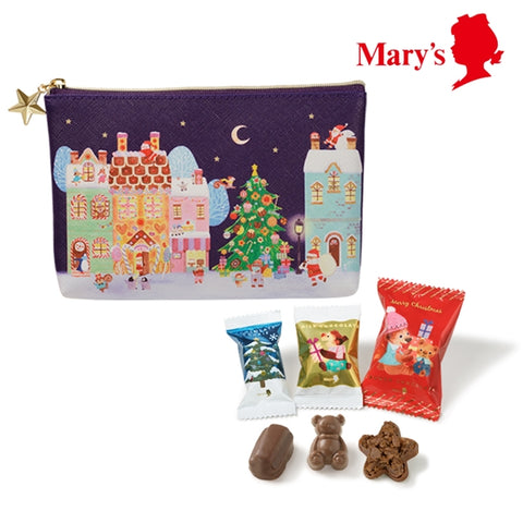 日本直送 Mary's 朱古力化妝包 6個入 Christmas聖誕季節限定禮盒 聖誕快樂特輯