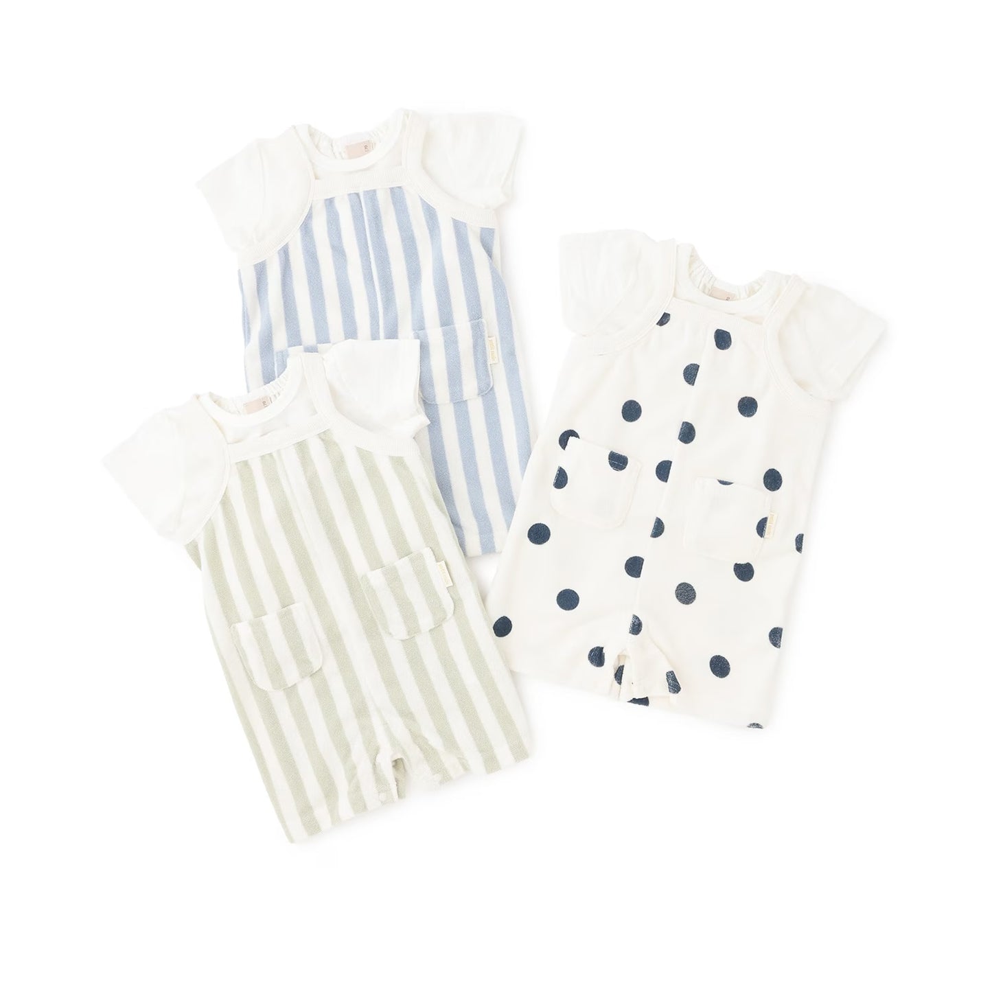 日本童裝 pe#main 吊帶工人褲及上衣兩件套裝 70-80cm 男童款/女童款 初生嬰兒 夏季 TOPS Jumpsuit
