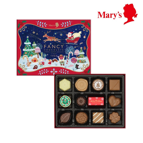 日本直送 Mary's 朱古力禮盒 12個入 Christmas聖誕季節限定禮盒 聖誕快樂特輯