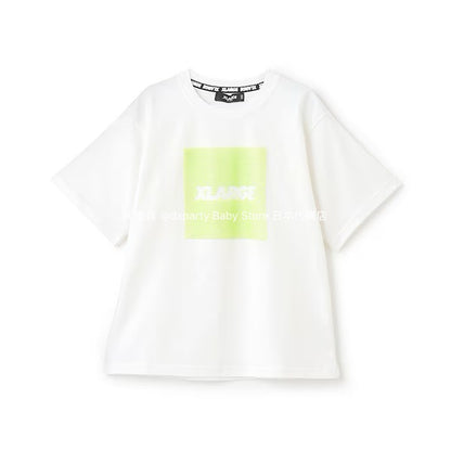 XLARGE KIDS Japanese children's clothing cool contact logo print short-sleeved top 90-140cm boys' summer TOPS 