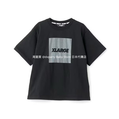 XLARGE KIDS Japanese children's clothing cool contact logo print short-sleeved top 90-140cm boys' summer TOPS 