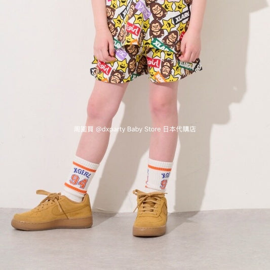 Japanese children's clothing X-girl Stages gorilla print shorts 80-140cm girls summer PANTS 